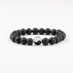 Ethnic-Inspired Black & White Beaded Bracelet - Artisanal Energy Bracelet for Daily Wear and Spiritual Connection