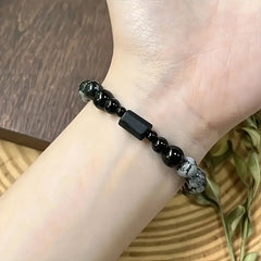 Handmade Natural Stone Bracelet - Grounding Protection & Energy Balance