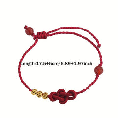 Adjustable Chinese Lucky Red Coin Bracelet - Protection & Prosperity Energy