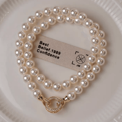 1pc Luxury Pearl Necklace - Bohemian Style for Inner Peace & Spiritual Growth