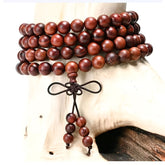 Incorporates spiritual benefits (harmony, stress relief, positive energy) with an eye-catching gradient inspired by sandalwood tones.