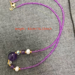 Elegant Garnet & Pink Quartz Necklace for Love, Healing & Emotional Balance