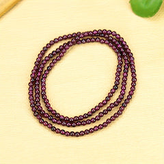 Purple Crystal Bead Bracelet for Women, Multi-Strand Spiritual Jewelry