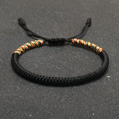 Hand-Woven Bracelet - Lucky Red Rope Design for Men's Fashion & Energy