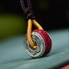 Cinnabar Amulet Pendant - Powerful Energy Charm for Luck, Protection & Spiritual Harmony