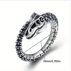 Vintage Dinosaur Bone Ring — Spiritual Strength, Ancient Wisdom & Protective Energy Talisman
