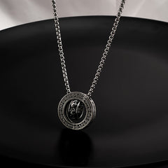 Pixiu Fortune Beads Necklace with Double Rings — Wealth Attraction, Protection & Energy Harmony Amulet