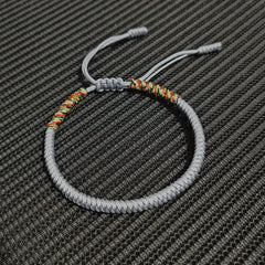 Handmade Tibetan Knot Rope Bracelet - Unisex Fashion for Spiritual Protection & Energy Balance