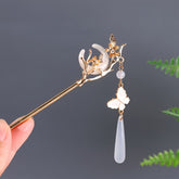 Butterfly Water Drop Hairpin - Ancient Style Tassel Accessory for Mind-Body-Spirit Balance