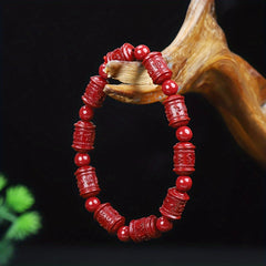 Elastic Red Bead Bracelet Energy Harmony Gift for Men & Women