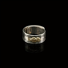 Classic Six-Character Mantra Ring for Wealth & Protection