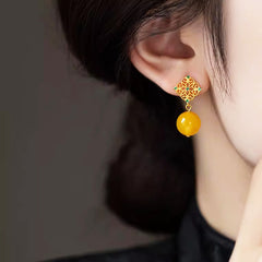 Elegant Chinese-Inspired Earrings with Positive Energy - Minimalist Everyday & Formal Jewelry