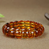 Men's Amber Resin Bracelet - Grounding Energy, Sophisticated Style for Formal & Casual Wear