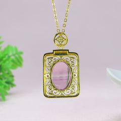 Elegant Natural Amethyst Pendant Necklace - Rock Crystal Choker for Spiritual Harmony & Love