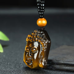 Natural Tiger Eye Necklace - Elegant Pendant for Protection & Prosperity Energy