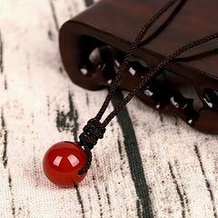 Bohemian Red Coral Pendant Necklace - Minimalist Elegant Unisex Jewelry for Daily Wear & Parties