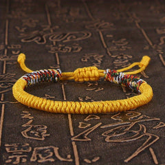 Handmade Tibetan Knot Rope Bracelet - Unisex Fashion for Spiritual Protection & Energy Balance