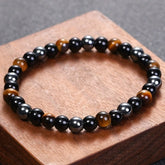 6mm Tiger Eye Bead Bracelet - Bohemian Style Energy for Yoga & Daily Wear