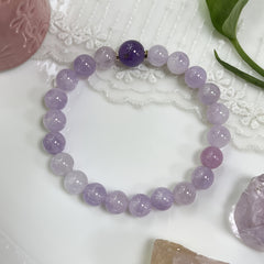 Natural Amethyst & Jasper Beaded Bracelet: Bohemian Elegance for Balance & Spiritual Energy