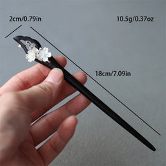 1pc Daily Updo Atmosphere Ancient Style Hanfu Cheongsam Updo New Chinese Silvery Lotus Hairpin - Elegant Traditional Hair Accessory for Cultural Events