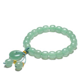 Elegant Natural Stone Bracelet with Peace Charm - Unisex Energy for Harmony & Connection