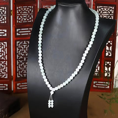 108 Natural Stone Beads Necklace - Bohemian Energy for Daily Wear & Parties