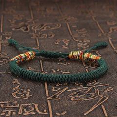 Handmade Tibetan Knot Rope Bracelet - Unisex Fashion for Spiritual Protection & Energy Balance