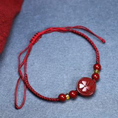 Elegant Handmade Clover Charm Bracelet - Harmony Enhancing Adjustable Design for Holidays