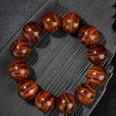 Natural Sandalwood Mala Bracelet - Spiritual Energy for Meditation & Harmony with Wooden Beads