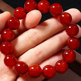 Natural Red Agate Bracelet for Daily Wear & Good Luck - Vintage Boho Style April Birthstone