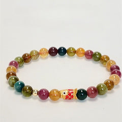 Bohemian Koi Fish Bracelet - Green Gemstone for Luck & Harmony