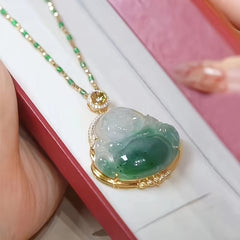 Green Jade Pendant Necklace - Natural Energy for Harmony & Prosperity