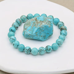 Vintage Turquoise Bracelet - Natural Stone Energy for St. Patrick's Day & Casual Wear