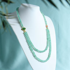 Natural Stone Beaded Necklace - Bohemian Harmony & Energy Balance for Daily Wear