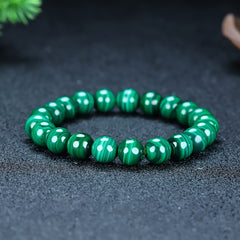 Healing Malachite Bead Bracelet for Heart Chakra, Emotional Balance & Positive Transformation