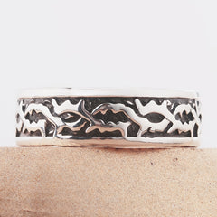 Adjustable Thorn Cross Ring for Teens | Vintage Bronze Plant-Inspired Energy Jewelry