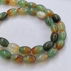 32pcs Peacock Agate Beads - Multicolor Gradient for DIY Energy Jewelry & Craft Projects