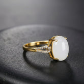 Vintage Egg-Shaped Open Ring for New Beginnings, Emotional Balance, and Elegant Style