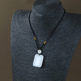 Natural White Jade Pendant for Men | Calming Energy & Timeless Style Accessory