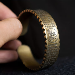 Vintage Pure Copper Bracelet - Antique Chinese Jewelry for Wealth & Protection