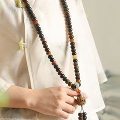 108pcs Chinese-Style Bodhi Prayer Bead Bracelet - Natural Energy for Meditation & Protection