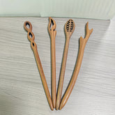 Hand-Carved Wooden Hairpin - Natural Elegance for Daily Wear with Mind-Body-Spirit Balance