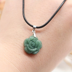Natural Stone Rose Pendant Necklace – Symbol of Love & Natural Harmony