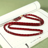 Burgundy Red Buddhist Prayer Beads for Grounding, Vitality, and Spiritual Protection