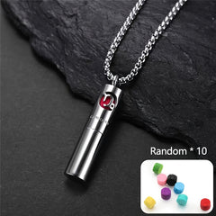 12 Constellation Series Creative Fragrance Necklace - Silver-Tone Perfume Pendant for Emotional Balance & Spiritual Harmony