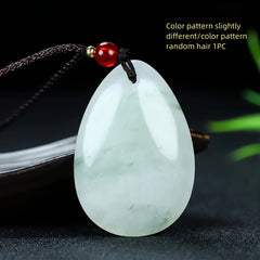 Natural Stone Water Drop Pendant Rope Necklace for Cleansing & Harmony