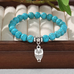 A Stylish And Elegant Women's Bracelet Set With Natural Turquoise And Infinite Symbols - Perfect Gift For Best Friends