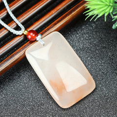 Golden Peach Flower Wine Peace & Safety Pendant for Women | Colorful Calming Energy Jewelry for Everyday Wear