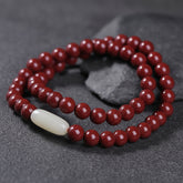 Unfinished Cinnabar & River Stone: The Bracelet Worn When You Choose the Path, Not Just the Goal