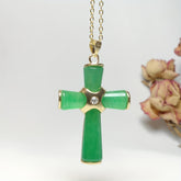 Bohemian Natural Stone Cross Pendant Necklace - Unplated Design for Beach Parties & Festive Gifts with Positive Energy